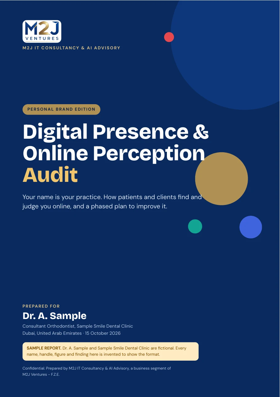 Sample Personal Brand Edition report, cover page